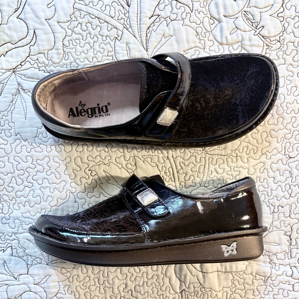 Alegria Brenna Raven Velvet Mary Jane Comfort Shoes Size 42 US 11/11.5🧡
